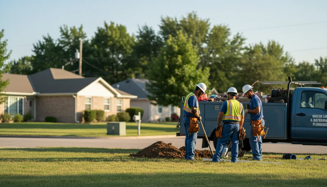 Residential water line and bathroom plumbing service in Elliott, IL